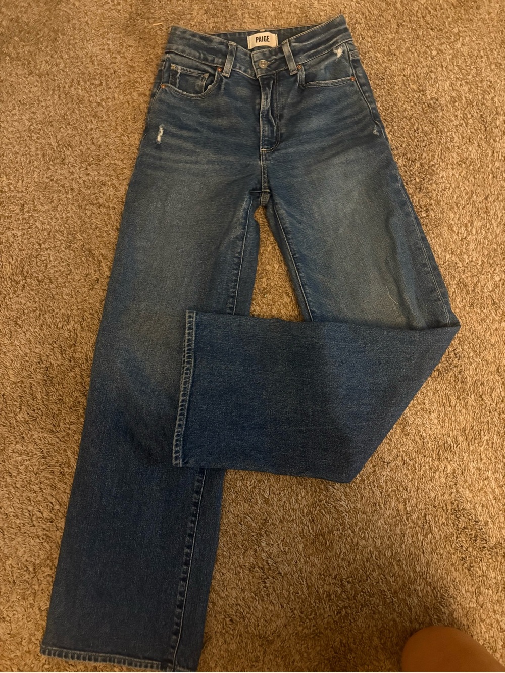 PAIGE Sasha wide leg Blue Straight-Leg Jeans 24
